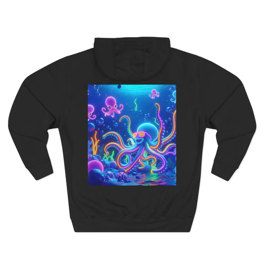 Vibrant Octopus Hoodie - Cozy Fleece, Artistic Apparel, Ocean-Inspired Gift, Perfect for Sea Lovers, Unique Gift for Birthdays
